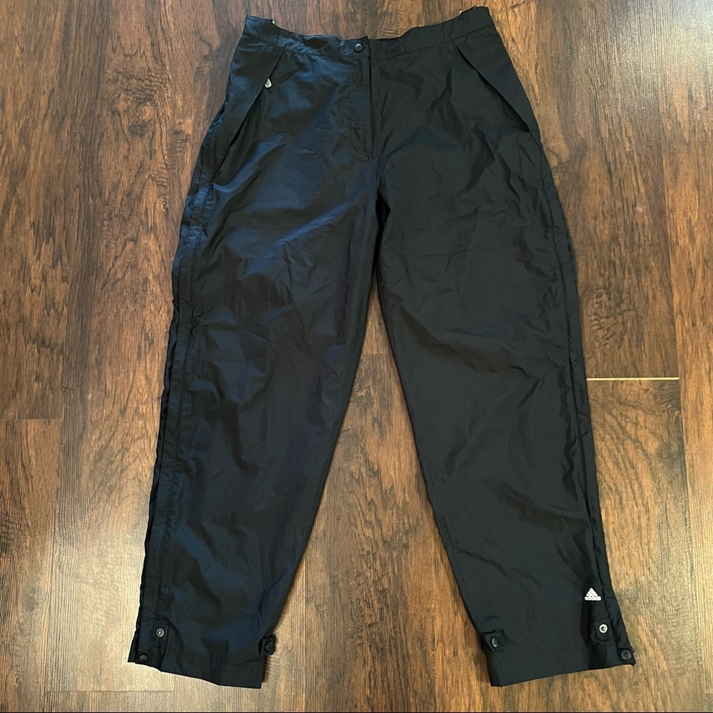 Adidas Black Windbreaker Pants Size: XL